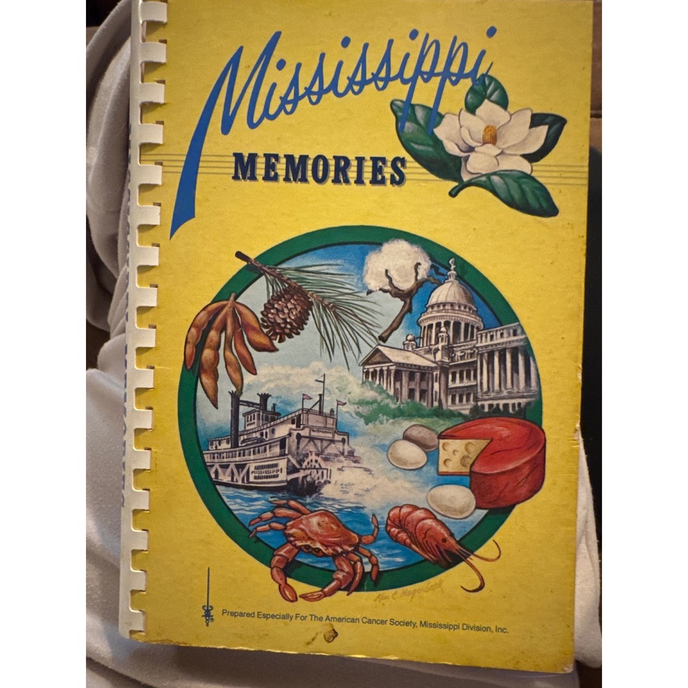 Mississippi Memories Cookbook 1981 First Printing American Cancer Society Vtg